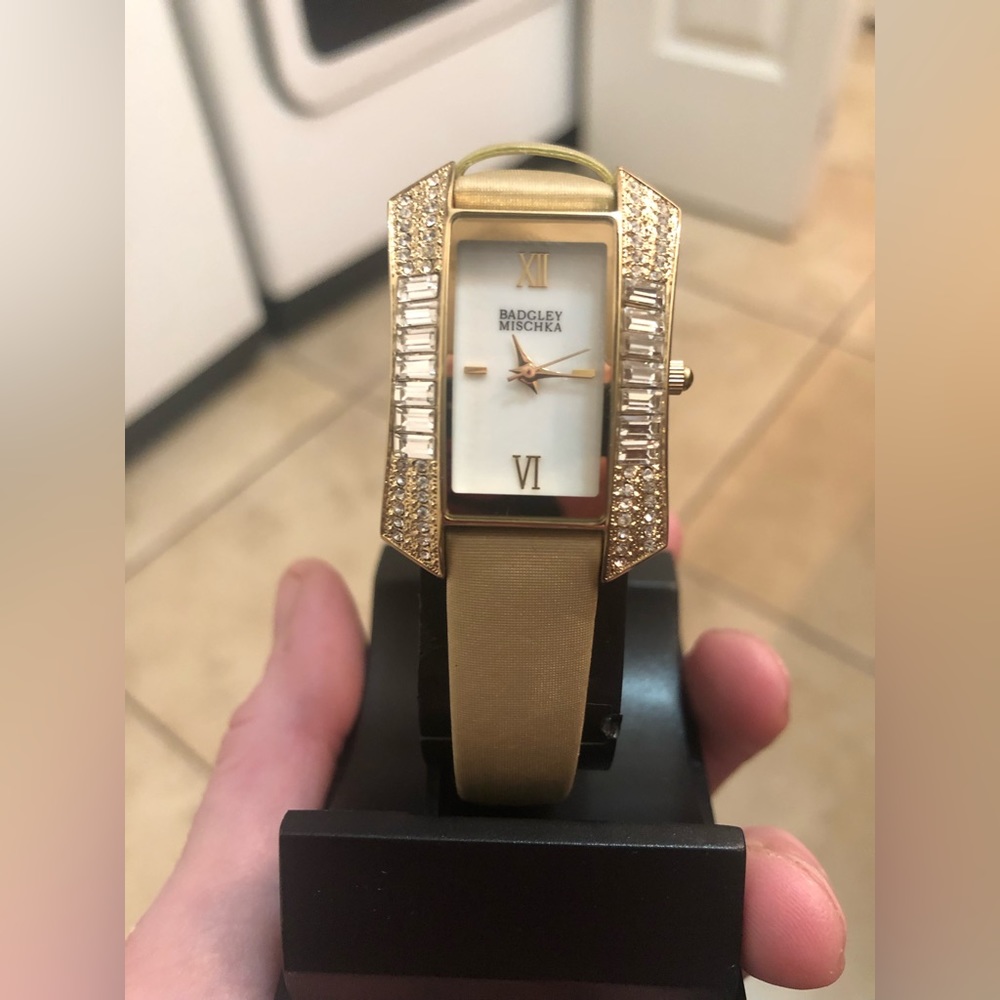 Badgley Mischka Swarovski Crystal Watch